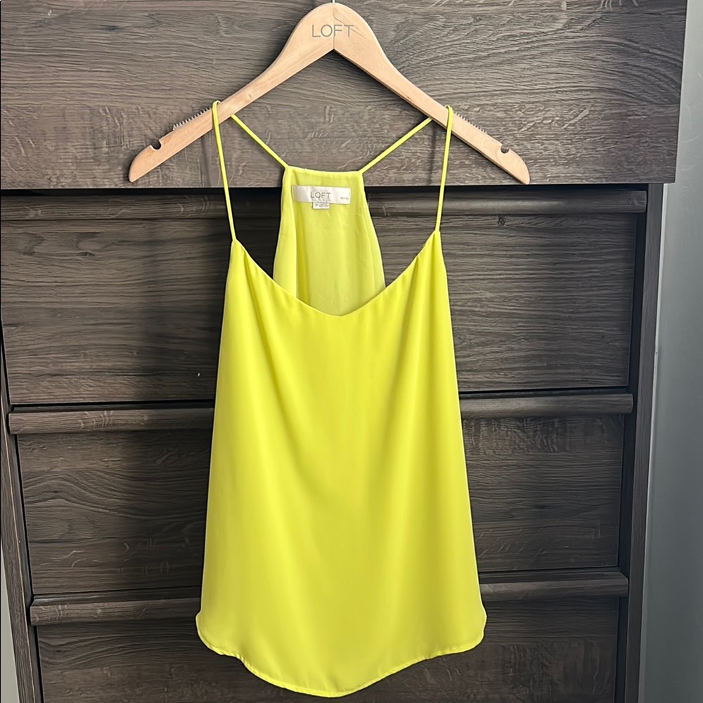 LOFT Yellow Camisole Top with Spaghetti Straps